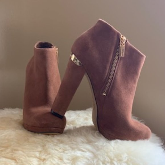 Michael Kors Suede Ankle Boots - Picture 1 of 9